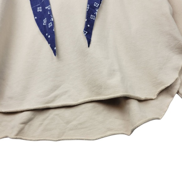 We The Free Backyard Hoodie Womens‎ Small Ecru Bandana Accent Free People - Picture 12 of 16